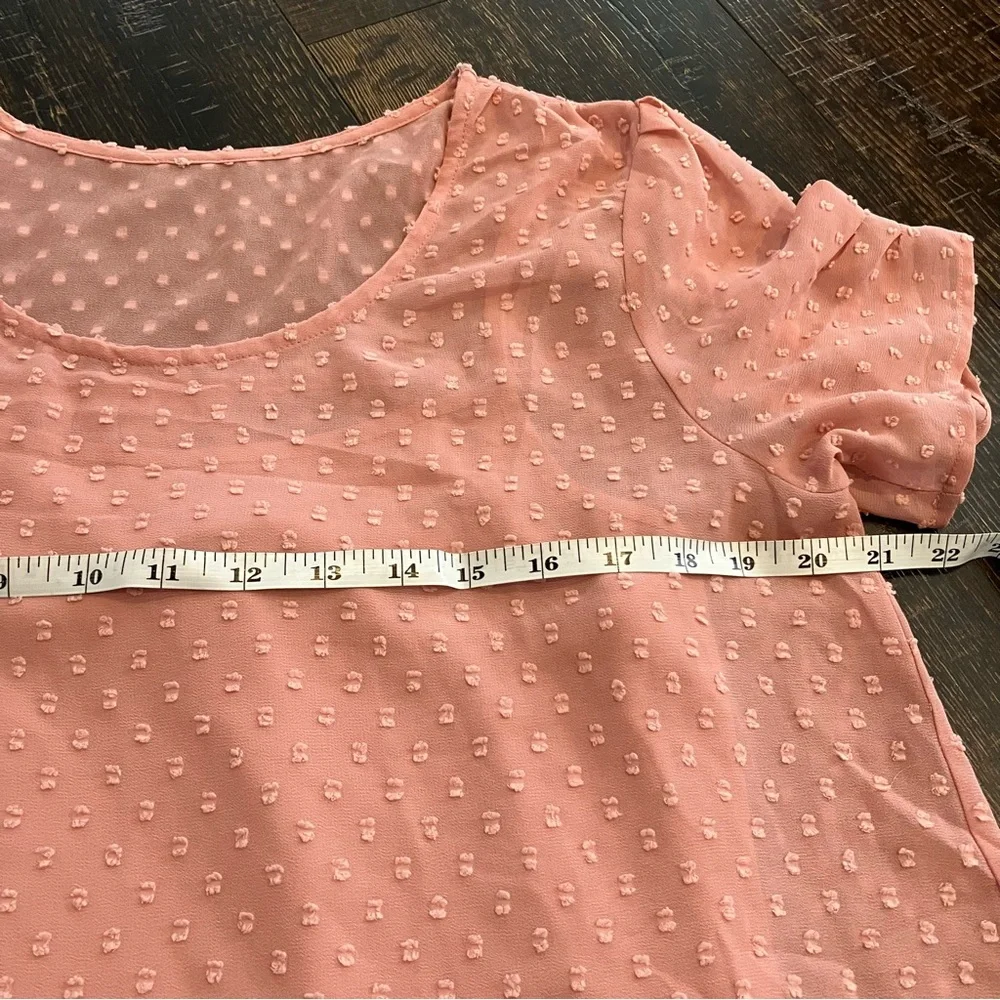 NWT | Ricki's | Pink textured blouse with integrated camisole - Picture 5 of 8